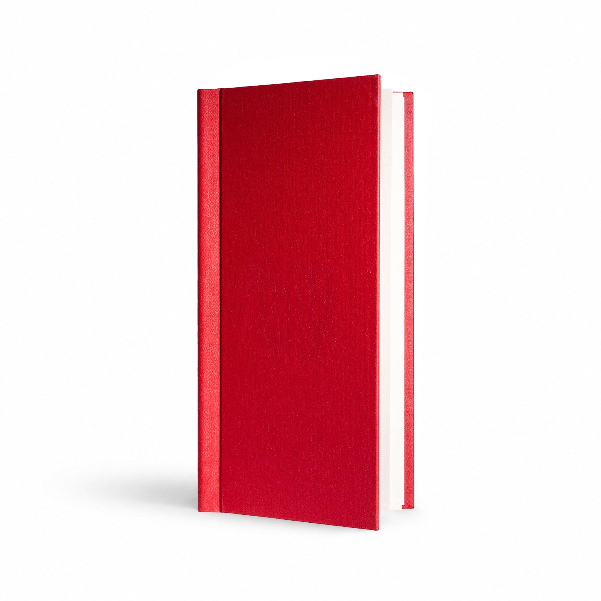 Speisekarte aus Buchleinen in der Farbe rot im Format A4 schmal