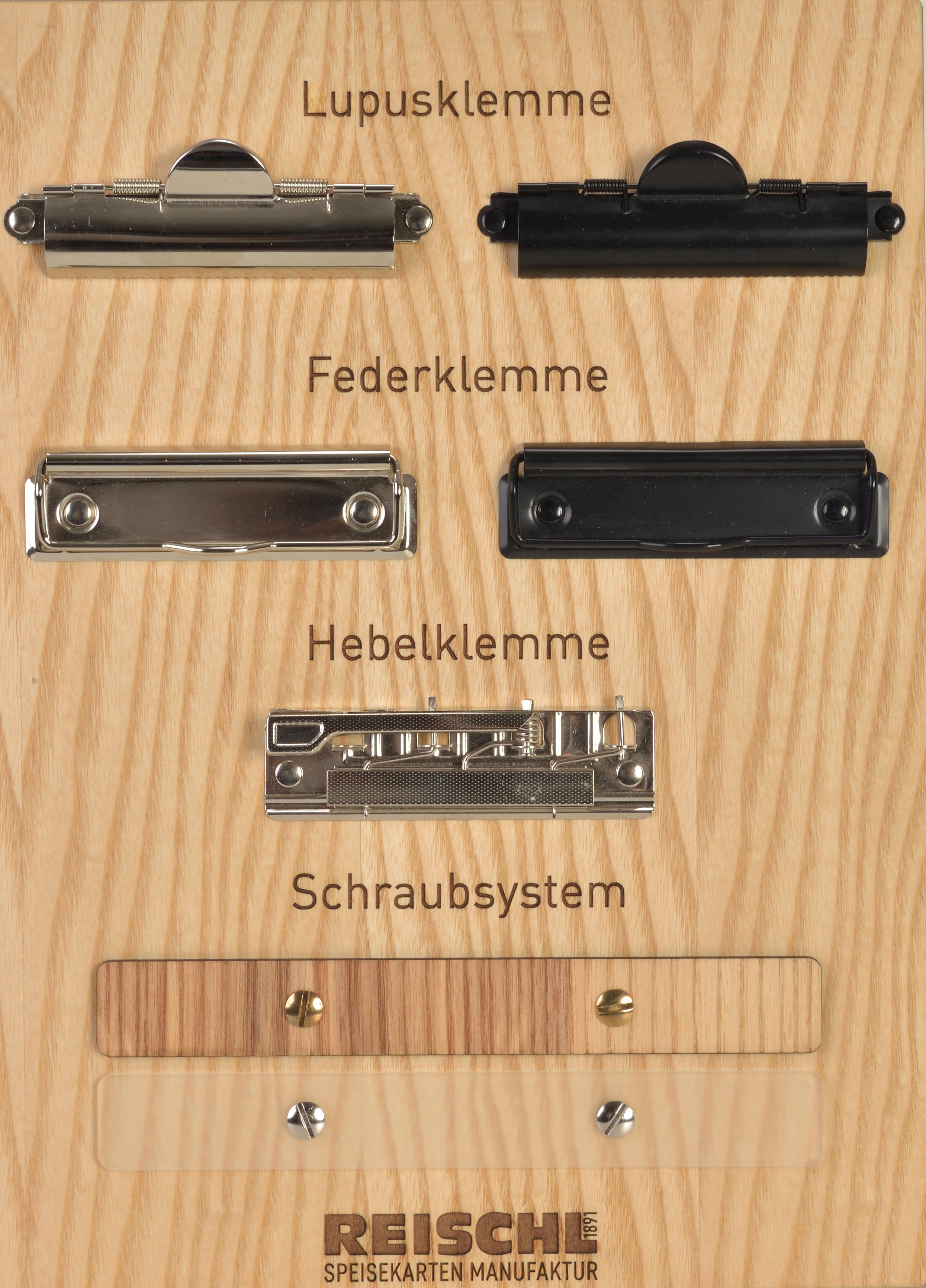 Übersicht der Verschiedenen Klemmmechaniken auf Holz