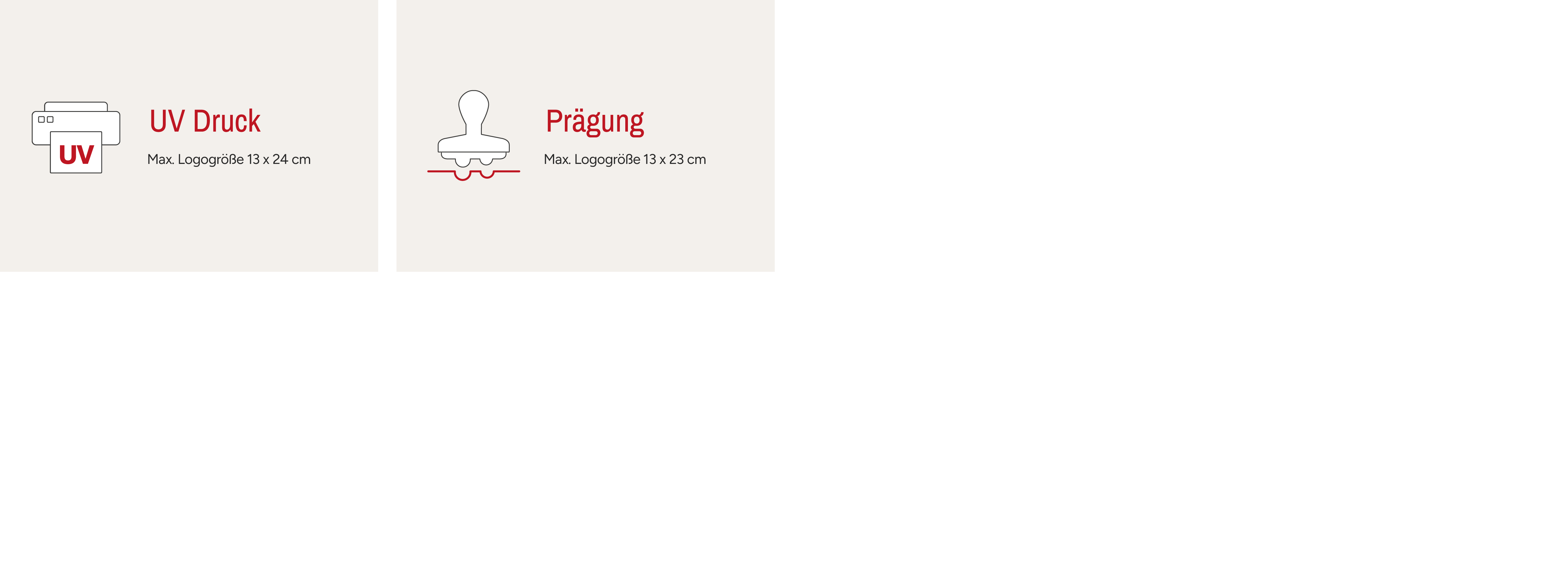 Übersicht der verfügbaren Veredelungen für Speisekarten Clickstar