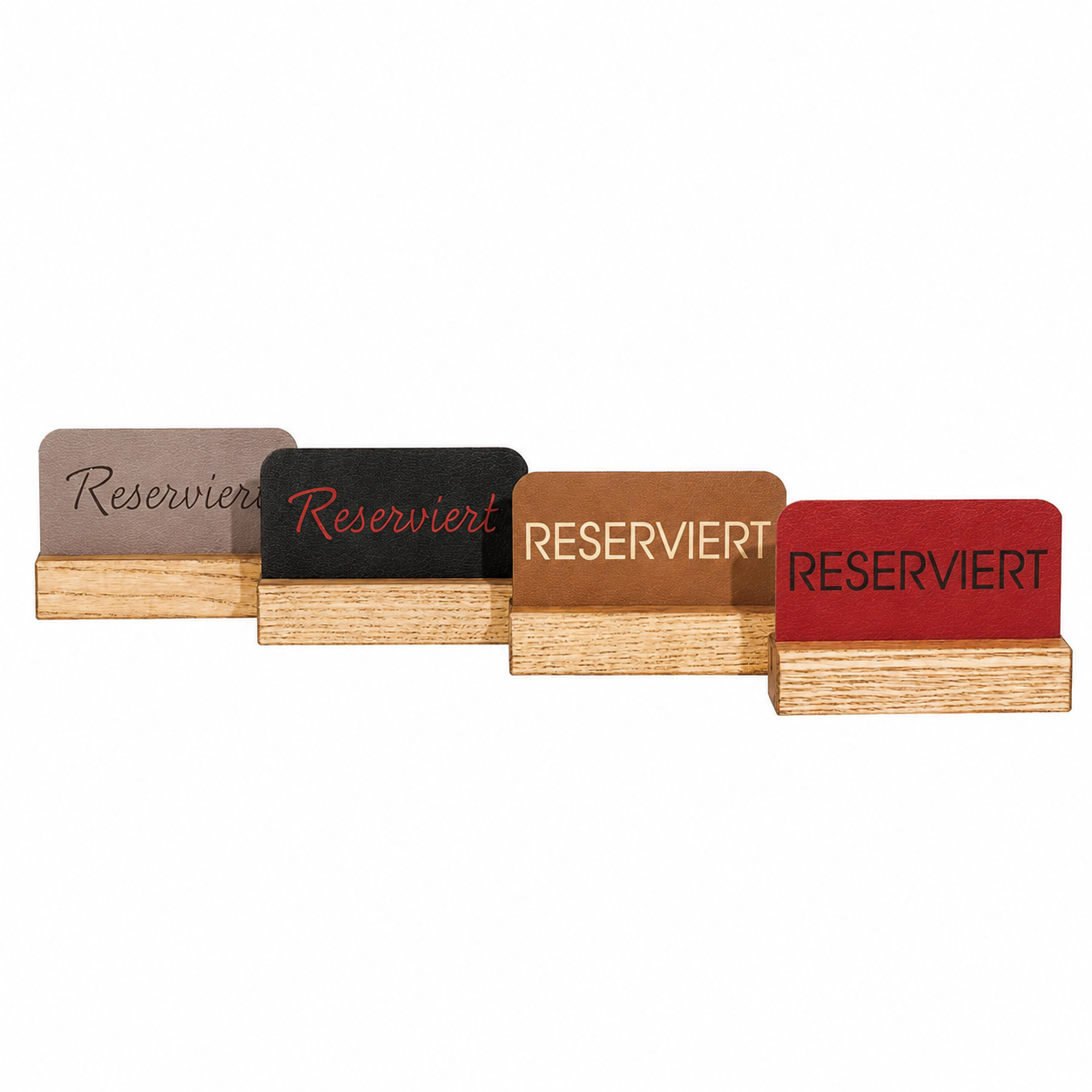 Reserviert Aufsteller Lederette
