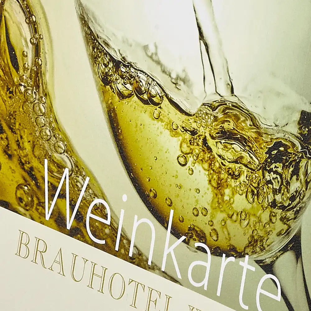 Detailaufnahme eines Digitaldrucks auf einer Speisekarte